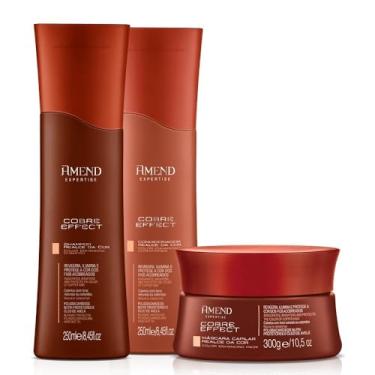 Imagem de Kit Amend Shampoo + Condicionador + Máscara Realce Cabelos Cobre Filtro Solar