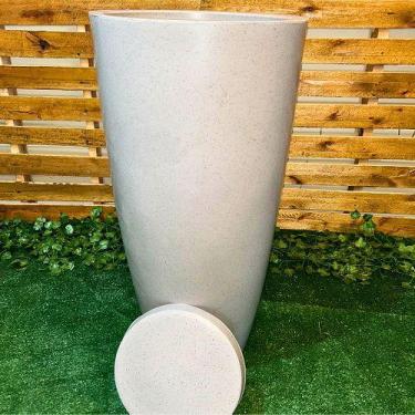 Imagem de Vaso De Planta Grande Cone Brilhante Luxo Decorativo GG - Renovar Arte