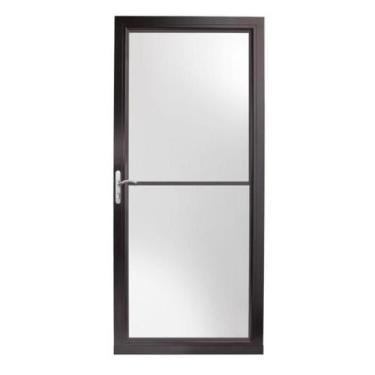 Imagem de Porta de escritorio com vidro 210x80 aluminio preto lado direito - ESQ