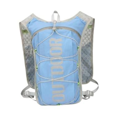 Imagem de menolana Mochila de hidratação, mochila de corrida, colete de hidratação, bolsa esportiva, de água para corrida, escalada, ciclismo, camping, Azul Claro