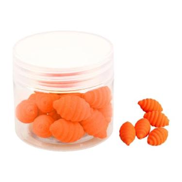 Imagem de kowaku Iscas artificiais para pesca de lixo, iscas flutuantes, de carpa de conexão rápida, boilies para pesca de arremesso, rios e lagos, Laranja