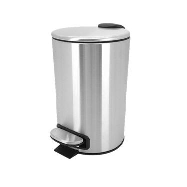 Imagem de Lixeira 12 Litros Aço Inox Com Pedal Cesto Removível Mimo