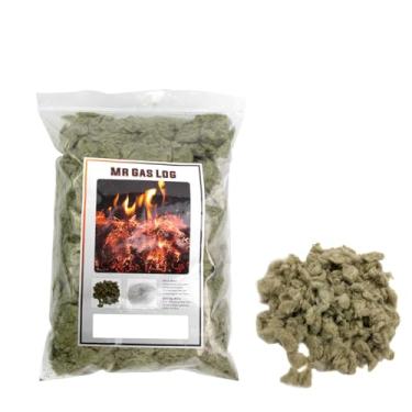 Imagem de MrGas Log Lã De Rocha A Gás Para Toras De Gás, 3,88 Oz De Brasas Brilhantes Misturadas Com Brasas Neon Para Lareiras Para Conjuntos De Toras De Gás Ventiladas, Inserções, Gás Natural, Lareiras, Fogu