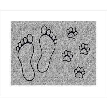 Imagem de CAPACHO PEGADAS HUMANOS E PETS (PRATA)