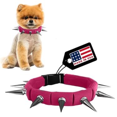 Imagem de Coleiras de cachorro rosa CoyoteCollar para raças de cães pequenos; Coleira de cachorro com pontas ajustáveis da CoyoteVest