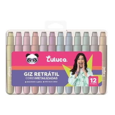Imagem de Estojo Giz Retrátil 12 Cores Metalizadas Luluca Sky Paper