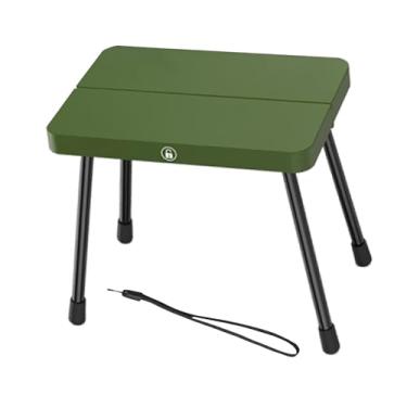 Imagem de menolana Banco de acampamento dobrável, banco de acampamento leve, multifuncional, reclinável, apoio para os pés, cadeira pequena dobrável para parque, pesca, Verde