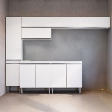 Imagem de Lavanderia Completa Thalia 10 Portas 4 Prateleira Branco - Pnr Móveis