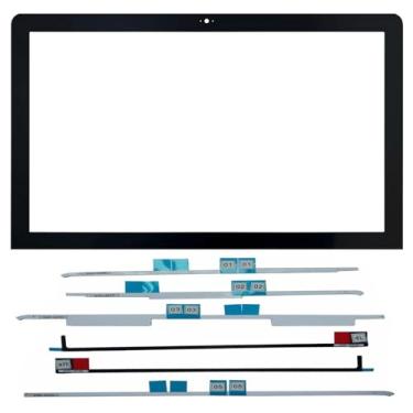Imagem de Nockchawon Nova capa de painel de vidro frontal A1418 A2116 LCD com kit de tira adesiva de painel LCD de substituição para iMac 21,5 polegadas A1418 (2012-2017) A2116 (2019) Vidro protetor frontal