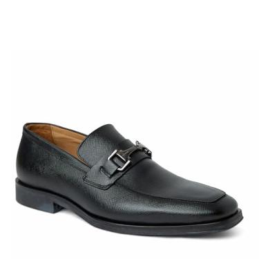 Imagem de Bruno Magli Sapatos masculinos de couro italiano Raging Bit, Saffiano preto, 40