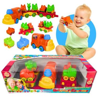 Imagem de Brinquedo Educativo Grande Menino 1 Ano Bebê Criança Trem Pedagógico E
