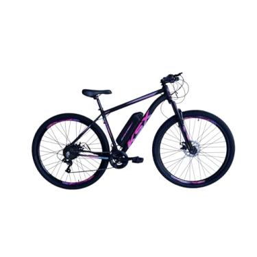 Imagem de Bicicleta KSX Motor Elétrico 350W 21V Câmbio Especial S. Com Pedal Assistido Aro 29 Quadro Alumínio (PRETA PINK AZUL, 17)