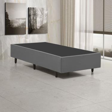 Imagem de Base Box Solteiro Estofada Madeira Reforçada P/ Colchão 88x188