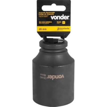 Imagem de Soquete Sextavado de Impacto Longo Encaixe 3/4" 46mm Aço Cromo - Vonder