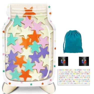 Imagem de Pote magnético Star Reward para crianças – Tabela de incentivos de comportamento personalizada para casa e sala de aula – Sistema de recompensa magnética de geladeira ou placa para pais e professores