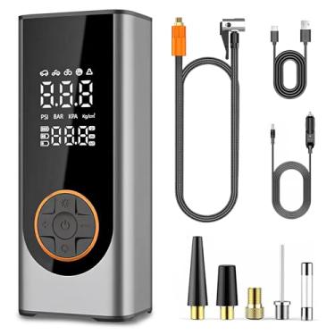 Imagem de LiveGo Compressor De Ar Portátil Para Encher Pneus - 150 Psi Sem Fio Carro Com Bateria Recarregável E Manômetro Carro, Motocicleta, Bicicleta, Bola Muito Mais