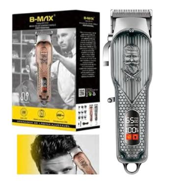 Imagem de Máquina Aparador De Pelos Cabelos Facial Corporal Recarregável Visor Digital Com Pentes E Cabo USB 110v 220v Barbearia Barbeiro Cabeleireiro Elétrica