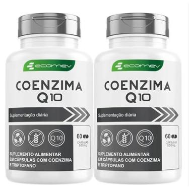 Imagem de 2x Coenzima Q10 com L Triptofano 500Mg 120 Cápsulas - Ecomev