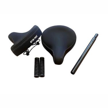 Imagem de Kit Selim com 2 Molas + Canote + Manopla GTS-TEC HY-343  Conforto e Es