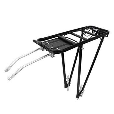 Imagem de Fockety Rack de Bicicleta Traseira, 35 Kg Capacidade de Liberação Rápida Rack de Carga para Montagem de Freio de Disco V, Ajuste Racks de Transportadores de Turismo para 24 "-28" Quadro