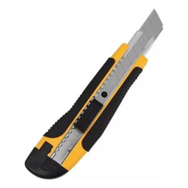 Imagem de Estilete Profissional 18Mm Trava Fixa Emborrachado