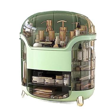 Imagem de Caixa organizadora de maquiagem portátil leve e multifuncional para produtos de cuidados com a pele, perfume, batons, armazenamento de cosméticos, caixa de maquiagem à prova d'água e à prova de poeira