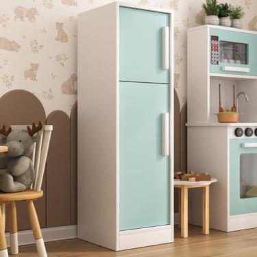 Imagem de Mini Geladeira Infantil Armazenamento 2 Portas E Design Lúdico Exclusi
