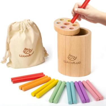 Imagem de Brinquedo Montessori Sticks Woodtoe Woodtoe para crianças de 1 a 3 ano