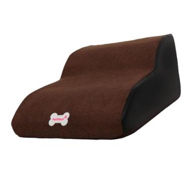 Imagem de Bothyi Escada de cachorro rampa de cães rampa de estimação macia para cama alta e sofá com tampa lavável, degraus para animais de estimação, 2 etapas para, CafÉ