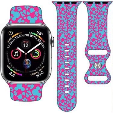 Imagem de Pulseira de silicone para Apple Watch de 38 mm/40 mm/41 mm/42 mm/44 mm/45 mm/46 mm, pulseira de silicone para Apple Watch séries 10, 9, 8, 7, 6, 5, 4, 3 SE2