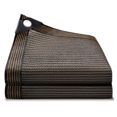 Imagem de Glieskir Pano de sombra marrom 90% café, rede de sombra de jardim resistente de 18 x 3 m, lona de malha durável com ilhós reforçados para estufa, planta, galinheiro, pérgola, dossel