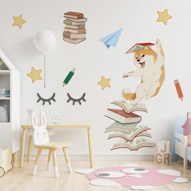 Imagem de Adesivos de parede de animais para berçário (filhote de girafa panda) decoração de canto de leitura para quarto de crianças, sala de aula, sala de jogos e biblioteca, papel de parede de vinil