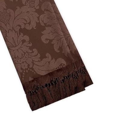 Imagem de Manta para Sofá e Cama Peseira Xale Jacquard Decorativa(16 MARROM CHOCOLATE,1,40 X 1,80)