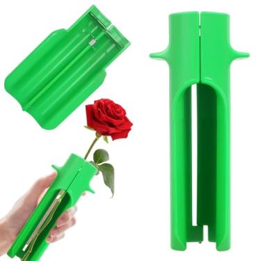 Imagem de Ferramenta de descascador de espinhos de rosa, removedor de espinhos para rosas, descascador de folhas de flores, haste de limpeza de cortador de rosa, verde para remoção de folhas, para casa