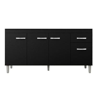 Imagem de Balcão De Pia Gabriela 150 Cm Preto - Ajl