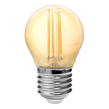 Imagem de Lâmpada Bolinha Filamento Led 4g 3w E27 Ambar Quente - CTB, 110V/220V