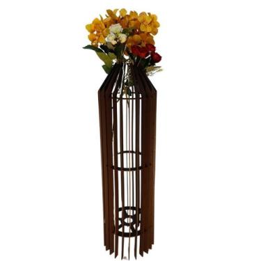 Imagem de Vaso de Chão Decorativo Grande MDF PENEDO - LENOBRE, Preto, 75x20cm