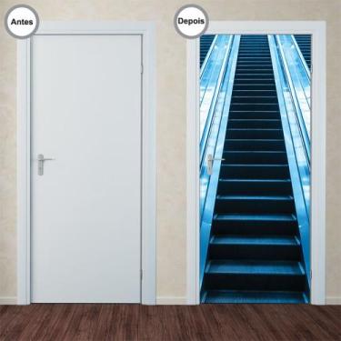 Imagem de Adesivo Decorativo de Porta - Escada Rolante - 176pt - Allodi