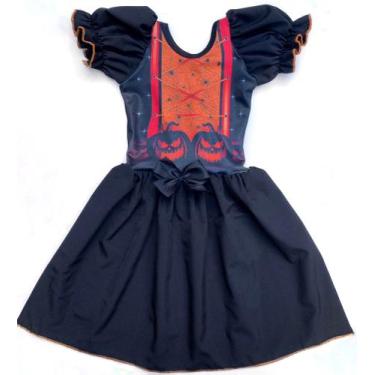 Imagem de Vestido Fantasia Halloween Dia das Bruxas Bruxinhas Menina-Ana Fantasi