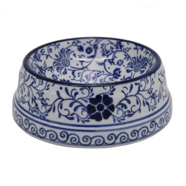 Imagem de Aimusego Tigela de cerâmica para cães de 17 cm para cães e gatos pequenos, tigela chinesa de porcelana para alimentos e água, tigela para animais de estimação, pode ir ao micro-ondas e na lava-louças