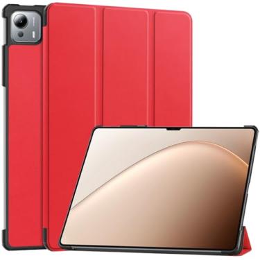 Imagem de Kepuch Custer Capas para Xiaomi Pad 7 Ultra 14",Couro-PU Bolsas Estojos - Vermelho