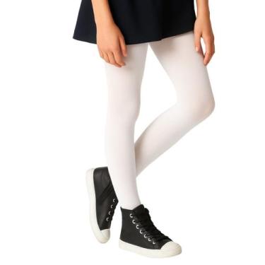 Imagem de Meia calça infantil em algodão fio 80 selene, P, Branco