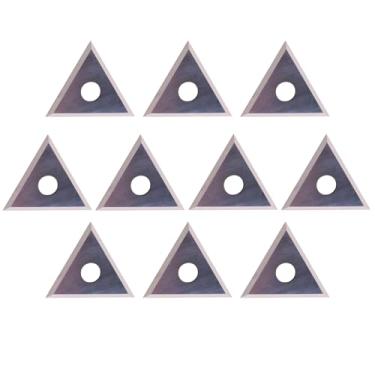 Imagem de 10 peças de lâmina raspadora de tinta de carboneto triangular de borda tripla de 2,5 cm, lâmina de substituição reversível, lâmina raspadora, adequada para raspador de 2,5 cm, ultra afiada e