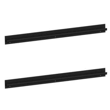 Imagem de Kit 2 Puxadores 60,3cm para Armário Cozinha Paneleiro 62cm Veneza Multimóveis Mp3083 Preto