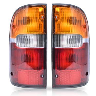 Imagem de Tektend Conjunto de luz traseira de freio traseiro compatível com lanternas traseiras Tacoma 1995-2000, substituição original, lado do passageiro e do motorista