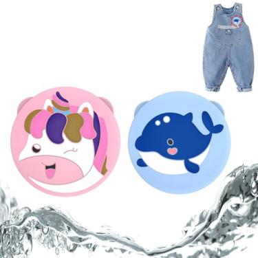 Imagem de Dingfeiyu Capa oculta para Apple AirTag, capa protetora com pino, capas de rastreador GPS para crianças, idosos, coleira de animais de estimação, roupas, mochilas, bagagem (cavalo 3D rosa + tubarão)