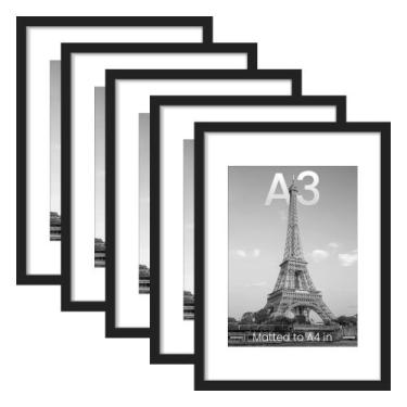 Imagem de Porta-retratos upsimple A3, conjunto de 5 para 8,3 x 11,7 com tapete -