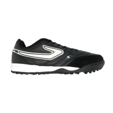 Imagem de Chuteira Society Masculina Topper Maestro Pro V Preta, Preto, Branco, 