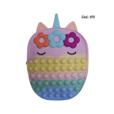 Imagem de Brinquedo anti-stress Pop It Bag para crianças 22x18cm - Lightbek Offi