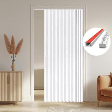Imagem de Cortina de porta Blackout Accordion AJAZZ 53x200cm branca